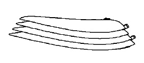 Zaślepka, kratka halogenu prawego VECTRA C od 2006 (sport)